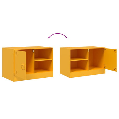 TV-taso sinapinkeltainen 67x39x44 cm teräs