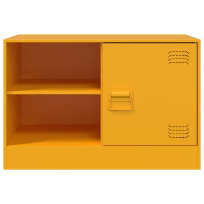 TV-tasot 2 kpl sinapinkeltainen 67x39x44 cm teräs