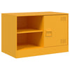 TV-tasot 2 kpl sinapinkeltainen 67x39x44 cm teräs