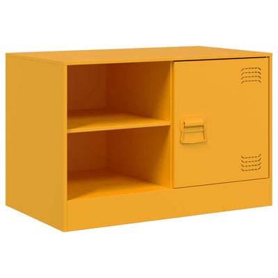 TV-tasot 2 kpl sinapinkeltainen 67x39x44 cm teräs