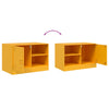TV-tasot 2 kpl sinapinkeltainen 67x39x44 cm teräs