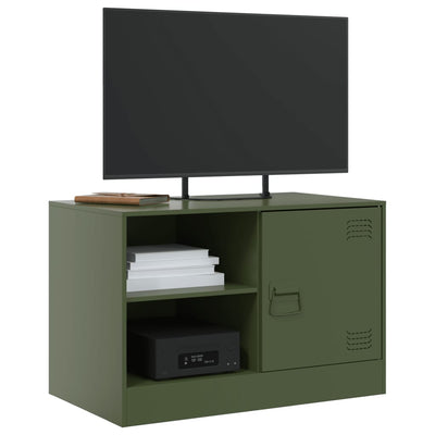 TV-taso oliivinvihreä 67x39x44 cm teräs