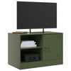 TV-tasot 2 kpl oliivinvihreä 67x39x44 cm teräs