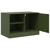 TV-tasot 2 kpl oliivinvihreä 67x39x44 cm teräs