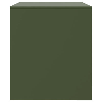 TV-tasot 2 kpl oliivinvihreä 67x39x44 cm teräs