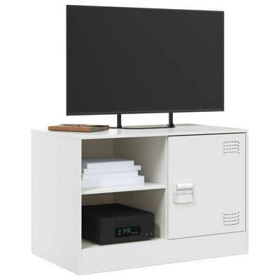 TV-tasot 2 kpl valkoinen 67x39x44 cm teräs