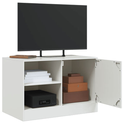 TV-tasot 2 kpl valkoinen 67x39x44 cm teräs
