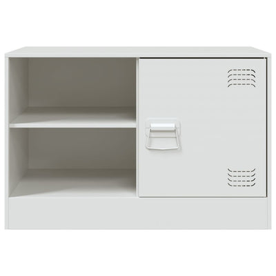 TV-tasot 2 kpl valkoinen 67x39x44 cm teräs