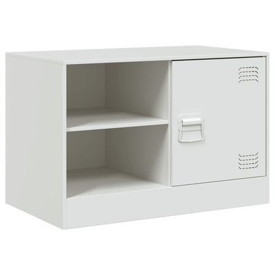 TV-tasot 2 kpl valkoinen 67x39x44 cm teräs