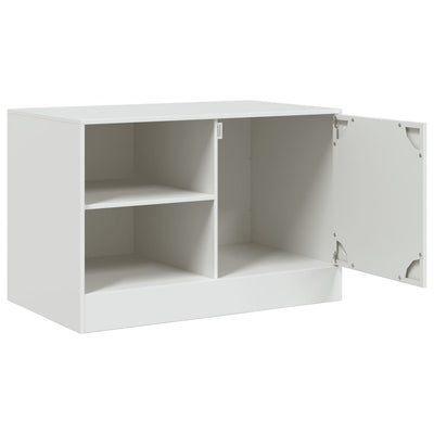 TV-tasot 2 kpl valkoinen 67x39x44 cm teräs