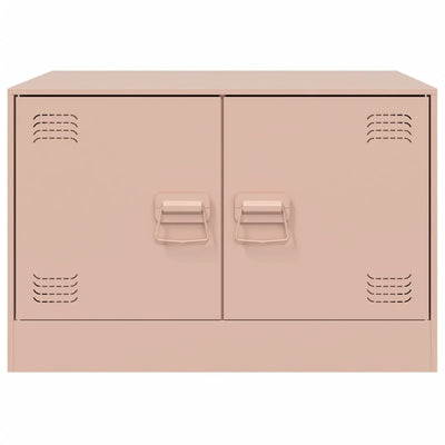 Sohvapöytä pinkki 67x50x44 cm teräs