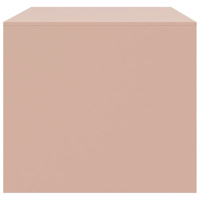 Sohvapöytä pinkki 67x50x44 cm teräs