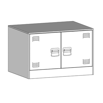 Valkoinen sohvapöytä Brehar 67x50x44cm (teräs)