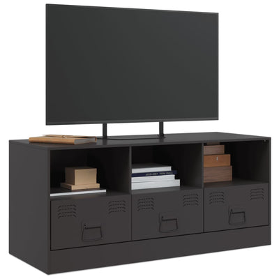 TV-taso musta 99x39x44 cm teräs