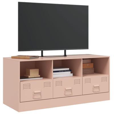 TV-taso pinkki 99x39x44 cm teräs