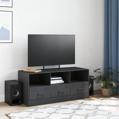 TV-taso antrasiitti 99x39x44 cm teräs