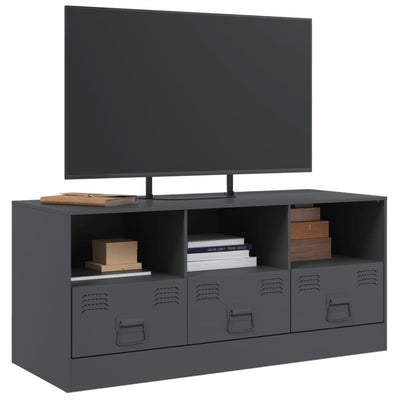 TV-taso antrasiitti 99x39x44 cm teräs