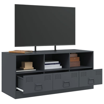 TV-taso antrasiitti 99x39x44 cm teräs