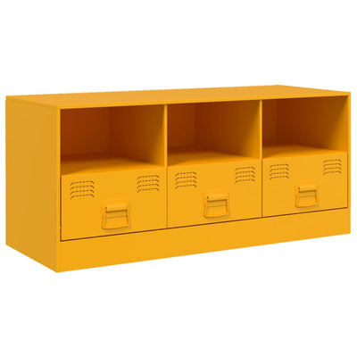 TV-taso sinapinkeltainen 99x39x44 cm teräs