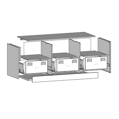 Sinapinkeltainen tv-taso Sirianu 99x39x44cm (teräs)