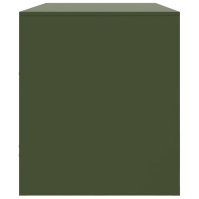 TV-taso oliivinvihreä 99x39x44 cm teräs