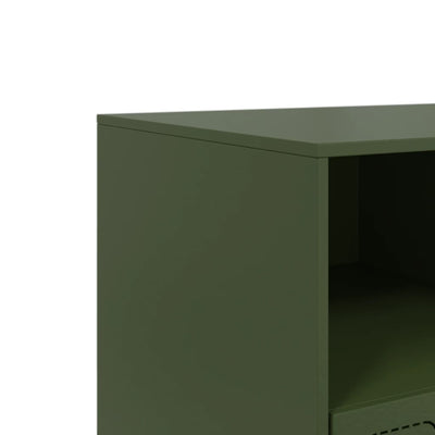 TV-taso oliivinvihreä 99x39x44 cm teräs