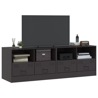 TV-tasot 2 kpl musta 67x39x44 cm teräs