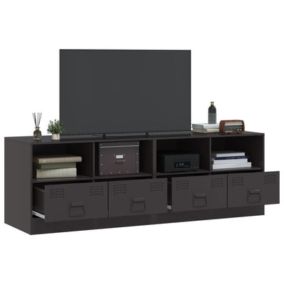 TV-tasot 2 kpl musta 67x39x44 cm teräs