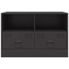 TV-tasot 2 kpl musta 67x39x44 cm teräs