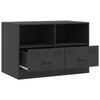 TV-tasot 2 kpl musta 67x39x44 cm teräs
