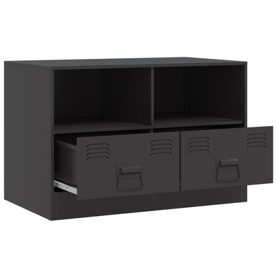 TV-tasot 2 kpl musta 67x39x44 cm teräs