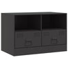 TV-tasot 2 kpl musta 67x39x44 cm teräs