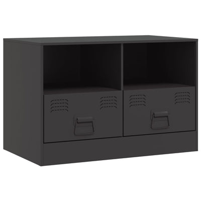 TV-tasot 2 kpl musta 67x39x44 cm teräs