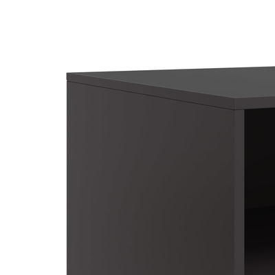 TV-tasot 2 kpl musta 67x39x44 cm teräs