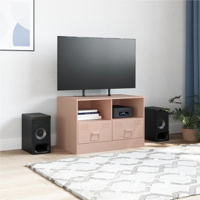 TV-taso pinkki 67x39x44 cm teräs