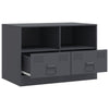 TV-tasot 2 kpl antrasiitti 67x39x44 cm teräs