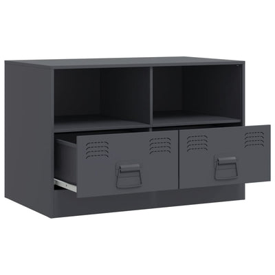 TV-tasot 2 kpl antrasiitti 67x39x44 cm teräs