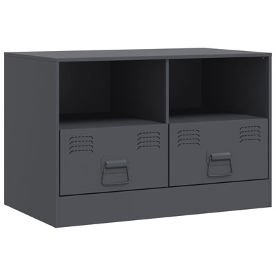 TV-tasot 2 kpl antrasiitti 67x39x44 cm teräs