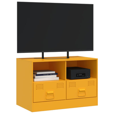 TV-taso sinapinkeltainen 67x39x44 cm teräs