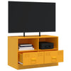 TV-taso sinapinkeltainen 67x39x44 cm teräs