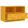 TV-tasot 2 kpl sinapinkeltainen 67x39x44 cm teräs