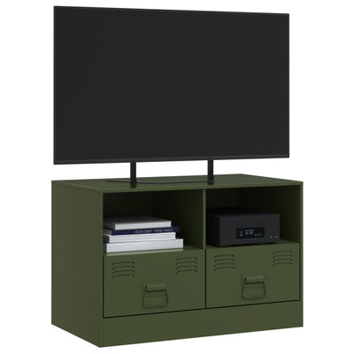 TV-taso oliivinvihreä 67x39x44 cm teräs