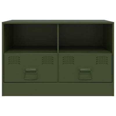 TV-taso oliivinvihreä 67x39x44 cm teräs