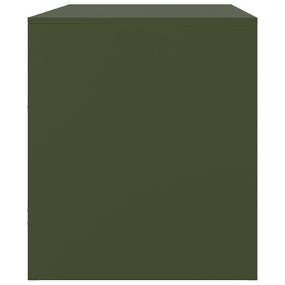 TV-tasot 2 kpl oliivinvihreä 67x39x44 cm teräs