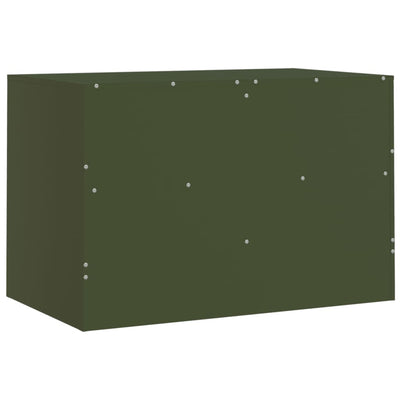 TV-tasot 2 kpl oliivinvihreä 67x39x44 cm teräs