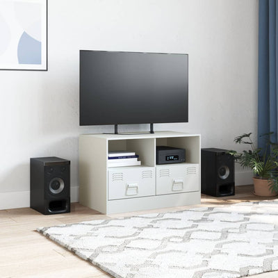 TV-taso valkoinen 67x39x44 cm teräs