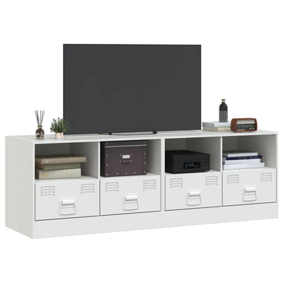 TV-tasot 2 kpl valkoinen 67x39x44 cm teräs