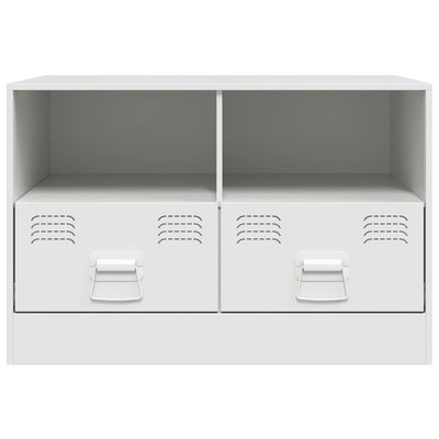 TV-tasot 2 kpl valkoinen 67x39x44 cm teräs