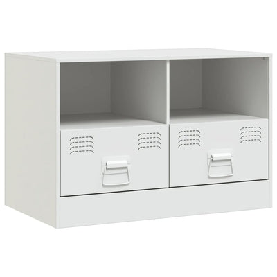 TV-tasot 2 kpl valkoinen 67x39x44 cm teräs