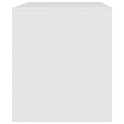 TV-tasot 2 kpl valkoinen 67x39x44 cm teräs